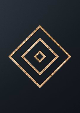 Gold Geometric Talisman