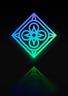 Neon Glyph Mandala Rune