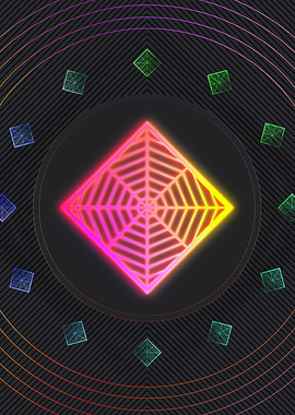 Neon Sacred Geometry Glyph