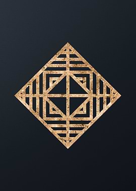 Gold Sacred Geometry Glyph