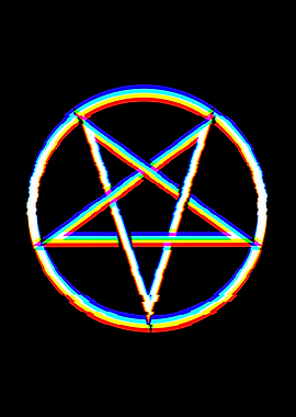 Pentagram Glitch Art