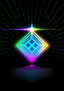 Neon Glyph Mandala Rune