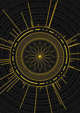 Yellow Gold Magic Glyph