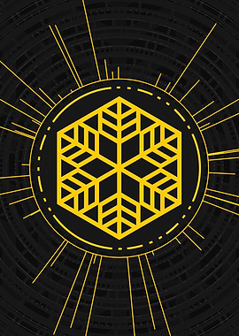 Gold Glyph Mandala Rune