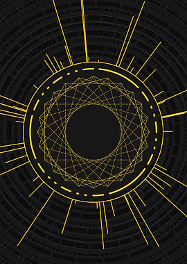 Yellow Gold Magic Glyph