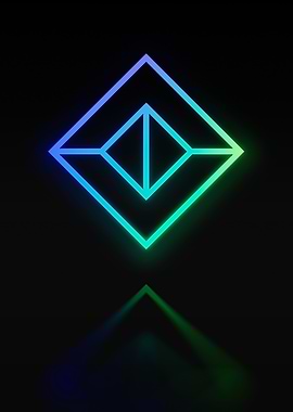 Neon Geometric Glyph Rune