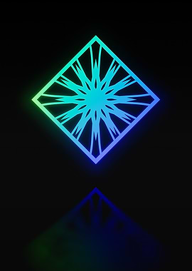 Neon Sacred Geometry Glyph
