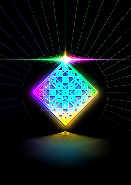 Neon Geometric Glyph Rune