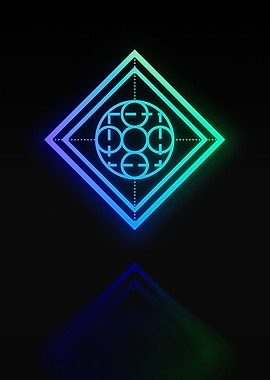 Neon Sacred Geometry Glyph