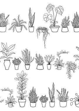Potted Plant Pattern 10