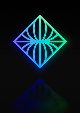 Neon Sacred Geometry Glyph