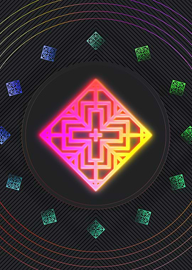 Neon Sacred Geometry Glyph