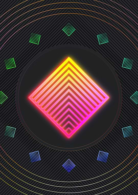 Neon Geometric Glyph Rune