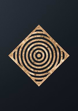 Gold Sacred Geometry Glyph