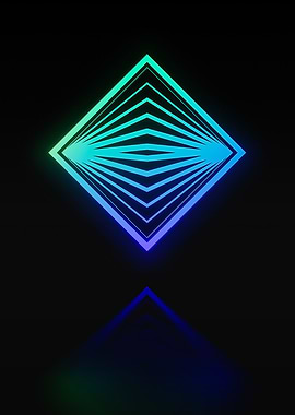 Neon Sacred Geometry Glyph