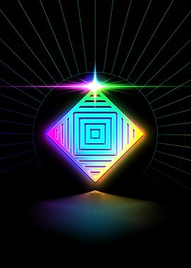 Neon Glyph Mandala Rune