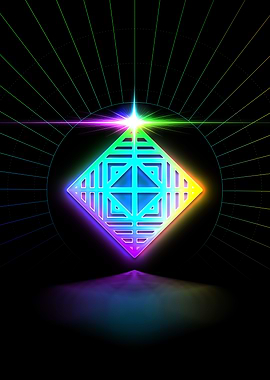 Neon Glyph Mandala Rune