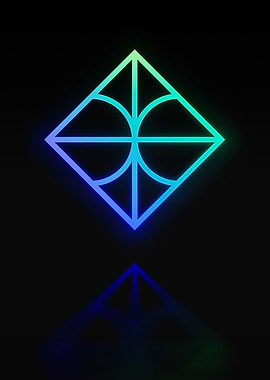 Neon Sacred Geometry Glyph
