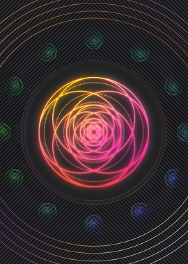 Neon Sacred Geometry Glyph