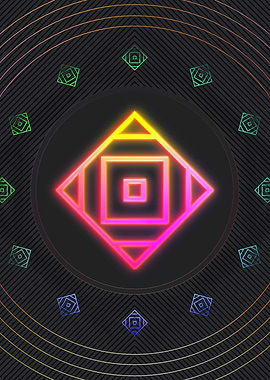 Neon Glyph Mandala Rune