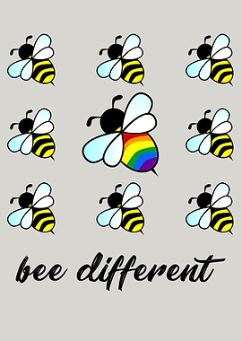 Bee different rainbow bee