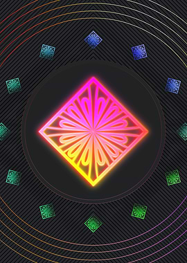 Neon Glyph Mandala Rune