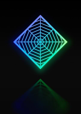 Neon Sacred Geometry Glyph