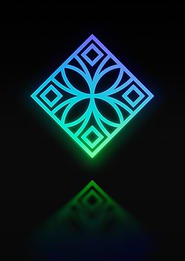 Neon Geometric Glyph Rune