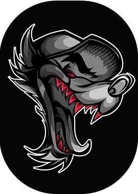 illustration wolf head