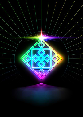Neon Geometric Glyph Rune