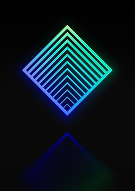 Neon Sacred Geometry Glyph