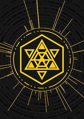 Gold Glyph Mandala Rune