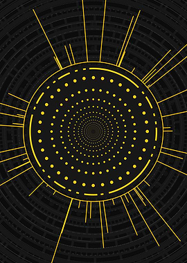 Gold Sacred Geometry Glyph