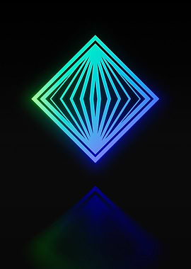 Neon Sacred Geometry Glyph