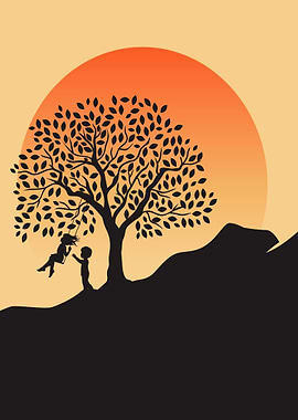 Tree by Sunset Nature