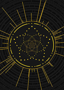 Gold Sacred Geometry Glyph