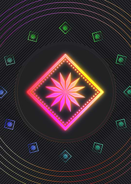 Neon Glyph Mandala Rune