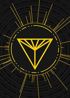 Yellow Glyph Mandala Rune