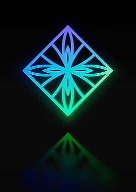 Neon Geometric Glyph Rune