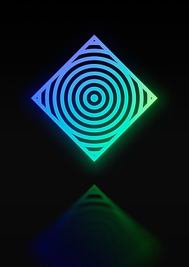 Neon Sacred Geometry Glyph