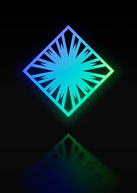 Neon Geometric Glyph Rune