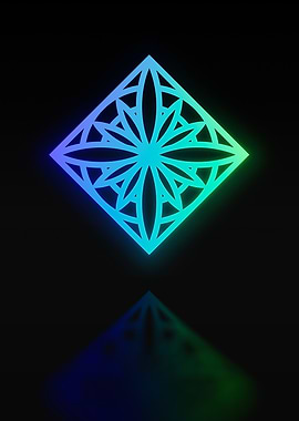Neon Geometric Glyph Rune