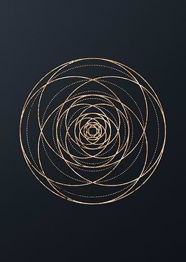 Gold Geometric Talisman