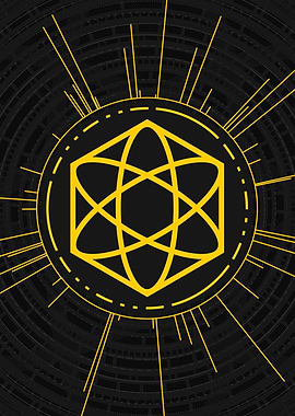 Gold Geometric Glyph Rune