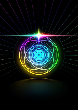 Neon Glyph Mandala Rune