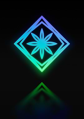 Neon Geometric Glyph Rune