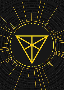 Gold Glyph Mandala Rune