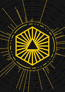 Yellow Glyph Mandala Rune