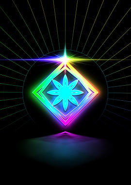 Neon Geometric Glyph Rune