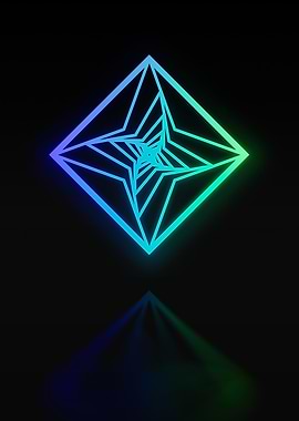 Neon Sacred Geometry Glyph